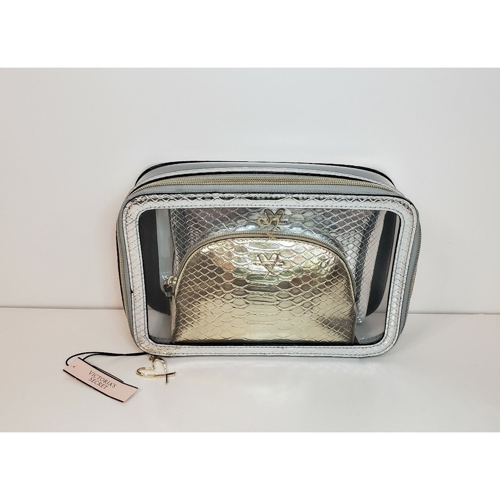 Victoria's Secret 3 Set Cosmetic Case Bag Pouch